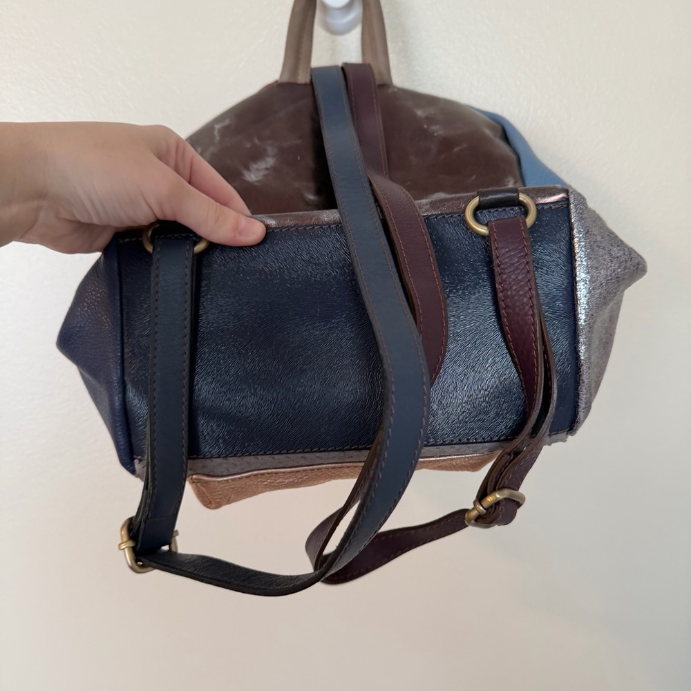 REFLEUR Patchwork Leather Colorful Mini Backpack - Picture 4 of 9